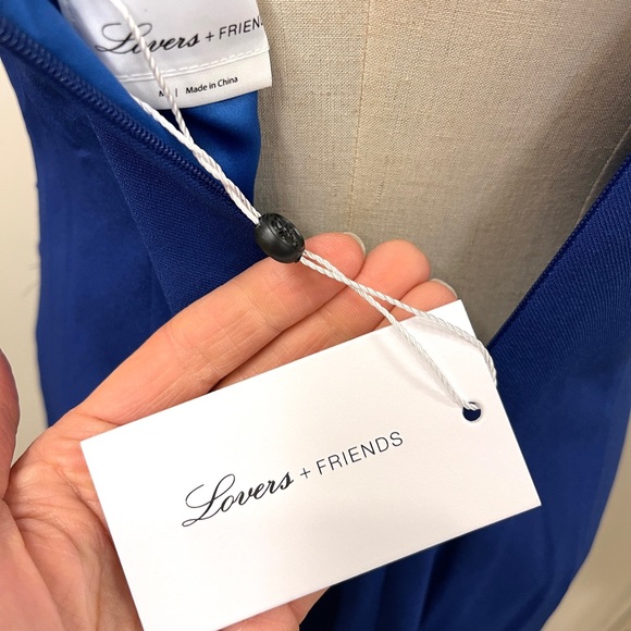 Lovers + Friends Blue Halter Mini Cocktail Dress Size Medium NWT - Picture 8 of 9